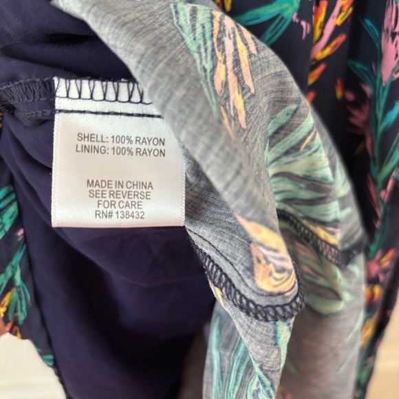 Modcloth Romantic Renewal Faux Wrap Midi Dress Navy Floral Vacation Pink Size XS - Picture 15 of 17